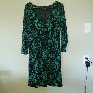 INC Emerald Green and Black Dress